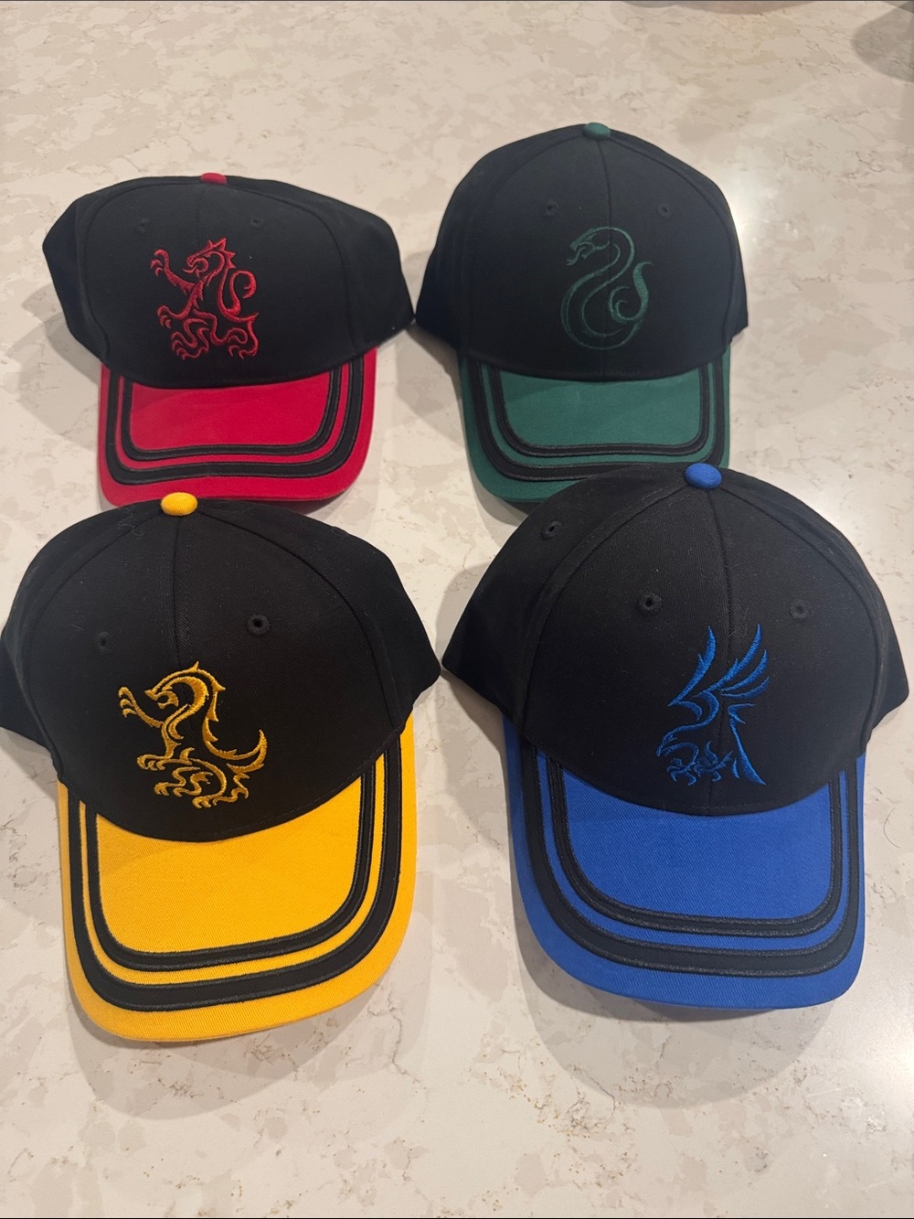 Set of 4 Harry Potter House Baseball Caps